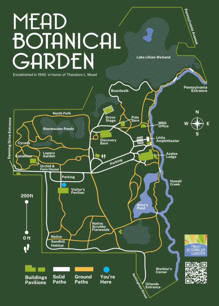 map of Mead Garden